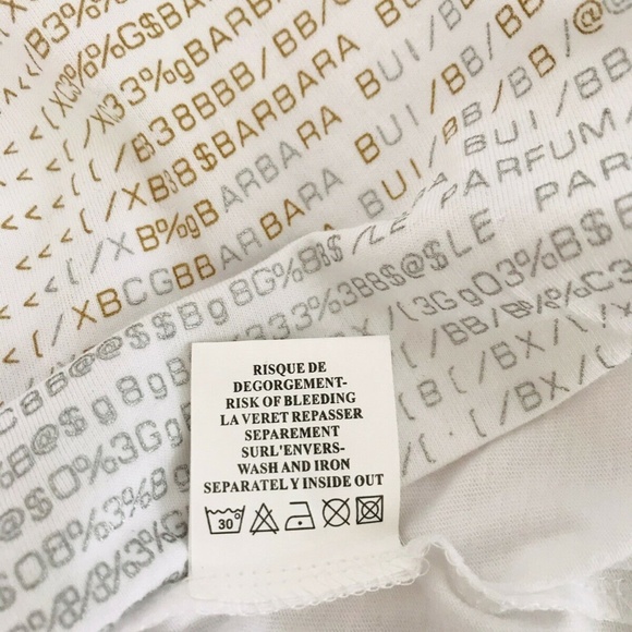 Barbara Bui | Graphic Tee Womens White V-neck - Picture 8 of 9